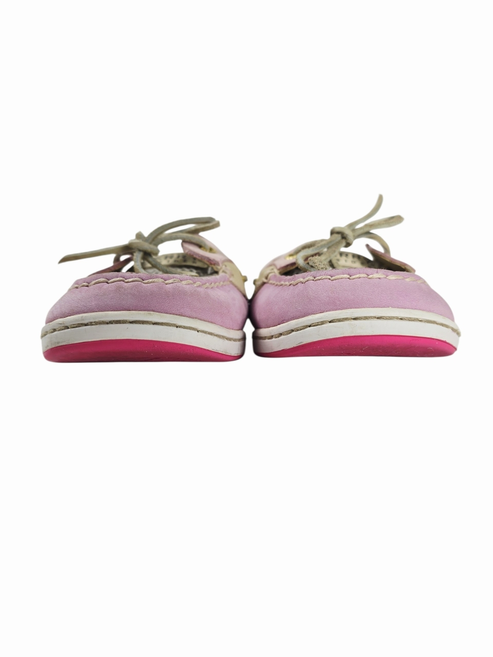 Sperry Saltwater Two-Tone Pink Leather Boat Shoes - Picture 4 of 12